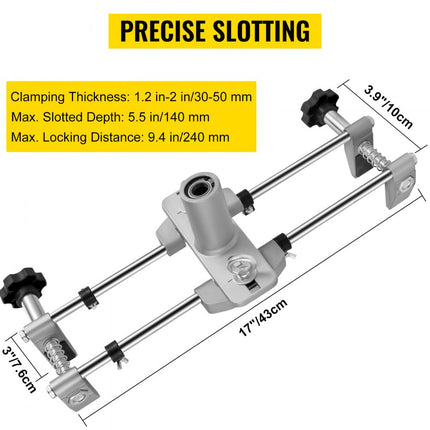 VEVOR 1 Set Insteekslot Fitting Mortiser Jig Kit Installatiegereedschap 3 Snijders Aluminiumlegering
