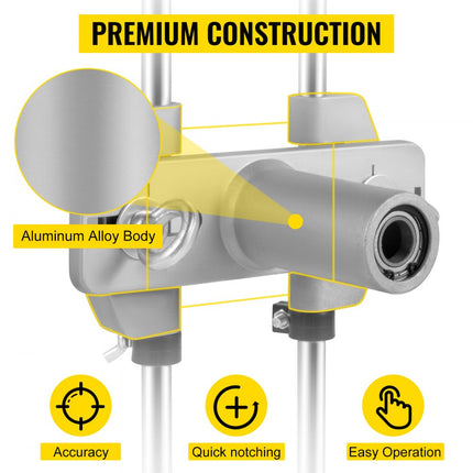 VEVOR 1 Set Insteekslot Fitting Mortiser Jig Kit Installatiegereedschap 3 Snijders Aluminiumlegering