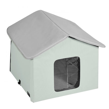 VEVOR Kattenhuis Kattengrothut Verwarmd 48x56x44cm groen (M)
