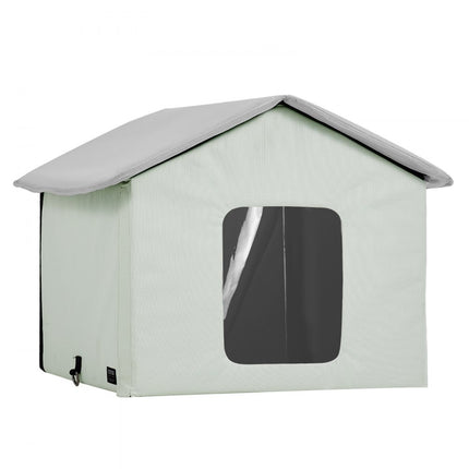VEVOR Kattenhuis Kattengrothut Verwarmd 48x56x44cm groen (M)