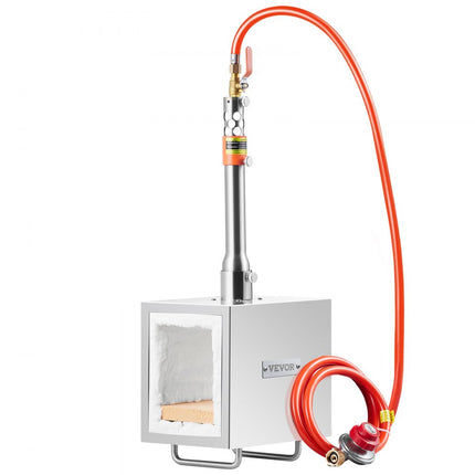 VEVOR Draagbare Propaan Forge 1 Brander Farrier Forge 2600°F Mes Metaal Vierkant