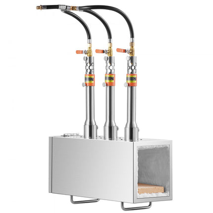 VEVOR Draagbare Propaan Forge 3 Brander Smeltoven Kit Vierkant 1427℃