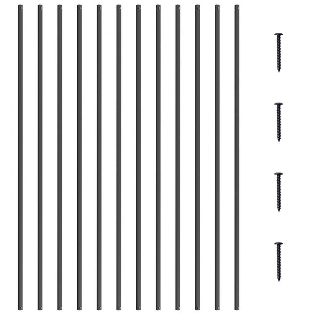 VEVOR metalen balustertrap, pakket van 11 aluminium spindels van 13x1118 mm met schroeven