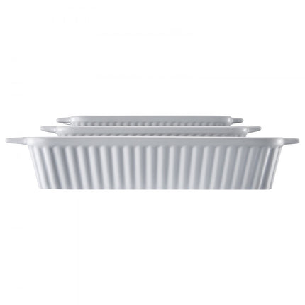 VEVOR Keramische 3-delige rechthoekige bakvormenset, diepe ovenschaal