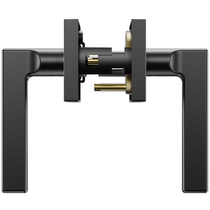 VEVOR 5x deurbeslag Compatibele deurdikte 35-45mm Deurkruk van zinklegering Deurkruk ZONDER sluitfunctie Deurknop 60-70mm verstelbaar Greepset 57x26mm Slotmaat mat zwart
