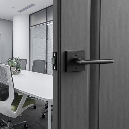 VEVOR 6-delig deurbeslag Compatibele deurdikte 35-45 mm Deurkruk van zinklegering Deurkruk ZONDER blokkeerfunctie Deurknop 60/70 mm Verstelbare krukset 160 x 140 x 65 mm Mat zwart