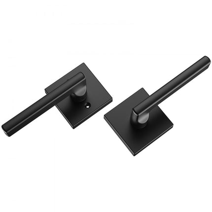 VEVOR 6-delig deurbeslag Compatibele deurdikte 35-45 mm Deurkruk van zinklegering Deurkruk ZONDER blokkeerfunctie Deurknop 60/70 mm Verstelbare krukset 160 x 140 x 65 mm Mat zwart