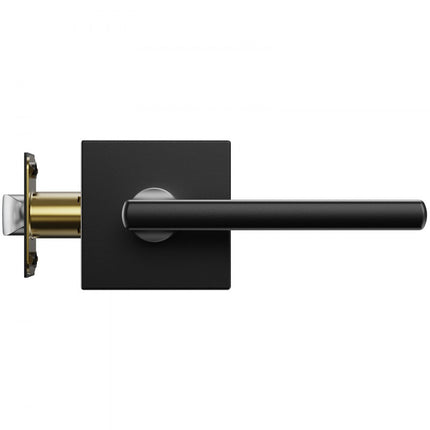 VEVOR 6-delig deurbeslag Compatibele deurdikte 35-45 mm Deurkruk van zinklegering Deurkruk ZONDER blokkeerfunctie Deurknop 60/70 mm Verstelbare krukset 160 x 140 x 65 mm Mat zwart