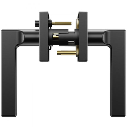 VEVOR 1x zwart deurbeslag Compatibele deurdikte 35-45mm Deurkruk van zinklegering Deurkruk met vergrendelfunctie Sleutelloos ontgrendelen Deurknop 60-70mm verstelbaar Handgreepset met privacyscherm