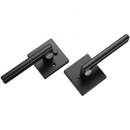 VEVOR 5x zwart deurbeslag, compatibele deurdikte 35-45 mm, deurklink van zinklegering, deurklink met vergrendelfunctie, sleutelloos ontgrendelen, deurknop, 60-70 mm verstelbaar, krukset met privacyscherm