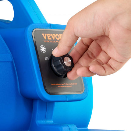 VEVOR vloerventilator 1360 rpm ventilator radiaalventilator 4 blaashoeken 3 versnellingen