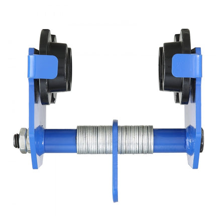 VEVOR-loopkat 0,5 T draagvermogen rollend onderstel met dubbele wielen, verstelbaar voor I-balk flensbreedte 63,5 tot 139,7 mm Zware garagelift van gelegeerd staal voor recht gebogen I-balken