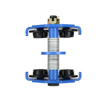 VEVOR trolley 1000 kg draagvermogen rollend onderstel met dubbele wielen, verstelbaar voor I-balk flensbreedte 63,5 tot 177,8 mm Zware garagelift van gelegeerd staal voor recht gebogen I-balken