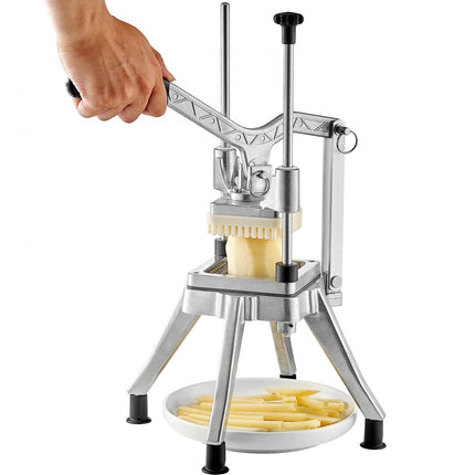 VEVOR Aardappelsnijder Fritessnijder 3/8 Inch, Fritessnijder Groentesnijder Commerciële Chopper Fruitsnijder met 2 Vervangende Messen, RVS Chopper Salade, Fruit