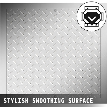 VEVOR Verzonken Putdeksel Toegangsluik Antislip Framemaat 57 x 57 cm Zilver