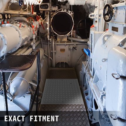 VEVOR Verzonken Putdeksel Toegangsluik Antislip Framemaat 57 x 57 cm Zilver