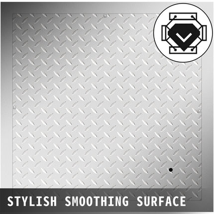 Vevor Verzonken Putdeksel Toegangsluik Antislip Framemaat 67 X 67 Cm Zilver