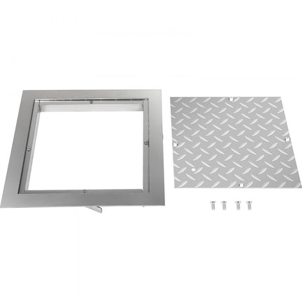 Vevor Verzonken Putdeksel Toegangsluik Antislip Framemaat 67 X 67 Cm Zilver