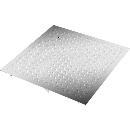 Vevor Verzonken Putdeksel Toegangsluik Antislip Framemaat 67 X 67 Cm Zilver