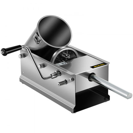 VEVOR 3L roestvrijstalen horizontale chorizo-vuller Handmatige worstvuller om worst te maken Chorizo-hotdogs Braadworst Geschikt voor zowel huishoudelijk als commercieel gebruik (3L)