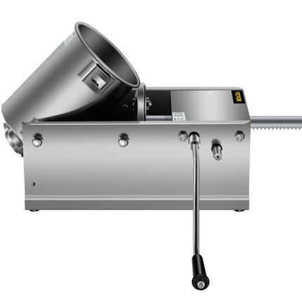 VEVOR 3L roestvrijstalen horizontale chorizo-vuller Handmatige worstvuller om worst te maken Chorizo-hotdogs Braadworst Geschikt voor zowel huishoudelijk als commercieel gebruik (3L)