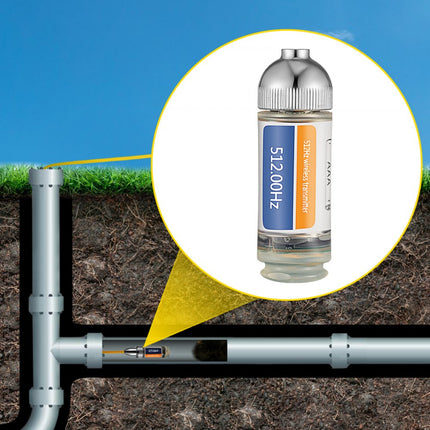 VEVOR 512HZ sonde 8/5" en 1/4-20" aansluitingen starre afvoerzoeker voor het lokaliseren en detecteren van kleine rioleringen en pijpen, zilver