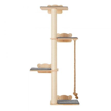 VEVOR kattenplank boom kattenkrabtoren kattenplank wandkrabpaal krabpaal 125cm
