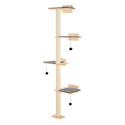 VEVOR Kattenplank Boom Kattenkrabtoren Kattenplank Krabpaal Krabpaal 183,5 cm