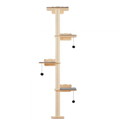 VEVOR Kattenplank Boom Kattenkrabtoren Kattenplank Krabpaal Krabpaal 183,5 cm