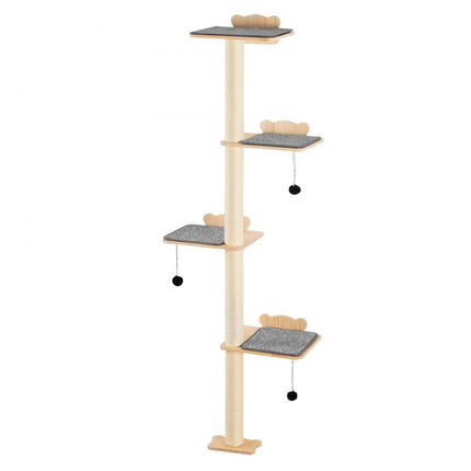 VEVOR Kattenplank Boom Kattenkrabtoren Kattenplank Krabpaal Krabpaal 183,5 cm