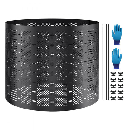 VEVOR snelcomposter 1000L tuincomposter 90x100cm thermische composter HDPE-kunststof composter corrosiebestendig hittebestendig compostcontainer composteren voor het verminderen van huishoudelijk afval