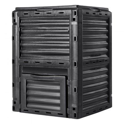 VEVOR snelcomposter 300L tuincomposter 60,7x60,5x82,5cm thermische composter PP plastic composter corrosiebestendige hittebestendige compostcontainer composteren voor het verminderen van huishoudelijk afval