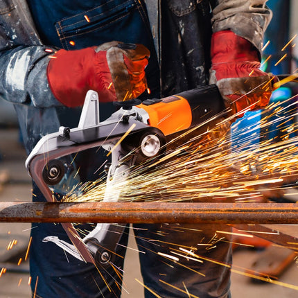 VEVOR pijpschuurmachine, 1300 W pijpbandschuurmachine met 6 variabele snelheden van 1100-3200 tpm, professionele bandschuurmachine met 3 schuurbanden voor polijsten, afwerken, roestverwijdering