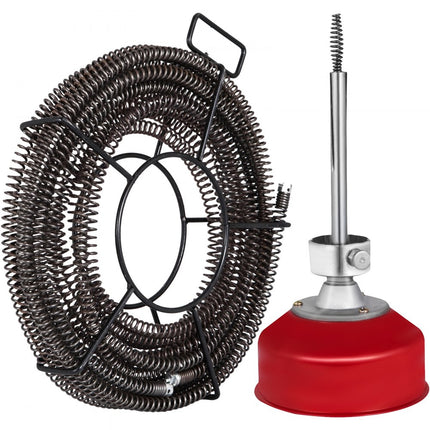 VEVOR Elektrische buisreinigingsmachine 3/4 ""-4"" rioolreinigingsmachine buisreiniger reiniging gereedschap 400PRM pijpreinigingstoestel reiniging gereedschap 220v 250W / 700W