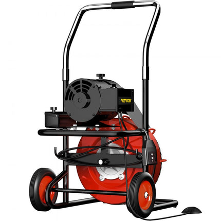 VEVOR Ontstoppingsmachine Afvoerreinigingsmachine 370W afvoerreinigingsapparaat spiraalvormige afvoerreiniger 1750R/min