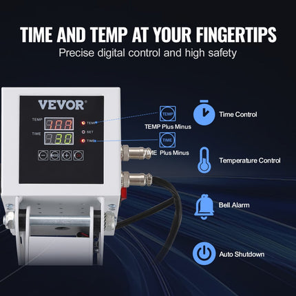 VEVOR hittepers 15x15 inch sublimatie printer transfer DIY T-shirt