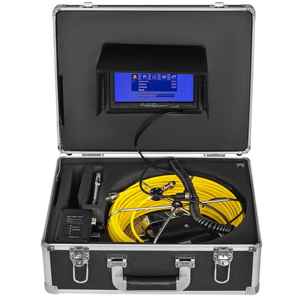 98.4FT Cable Pipe Inspection Camera Kit Durable 8G SD Card IP68 Water-Proof