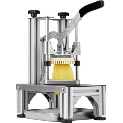 VOR Aardappelsnijder Fritessnijder 1/4 + 3/8 Inch Fritessnijder Groentesnijder Commerciële Chopper Fruitsnijder met 2 reservemessen RVS Chopper Salade Fruit