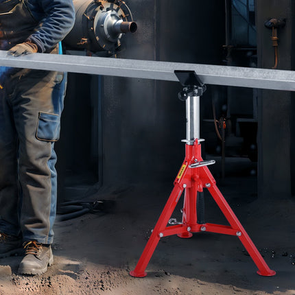 VEVOR V-koppijpstandaard, 2500 lb draagvermogen pijpkrikstandaard, verstelbare hoogte 1/8" tot 12" draagbare opvouwbare pijpstandaard voor las-, automobiel- en bouwprojecten