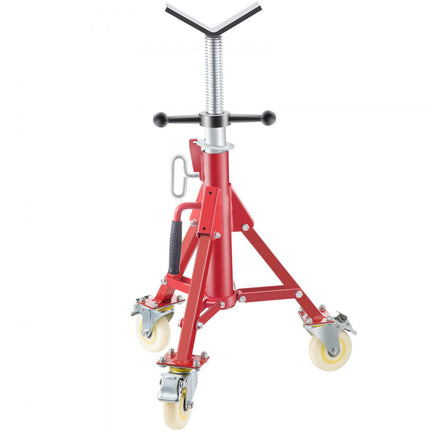 VEVOR Pijpstandaard Fold-a-Jack V-Head 23,6"-42,5" Hoogte 12" Pijp 882 lb met zwenkwielen