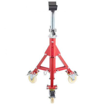 VEVOR Pijpstandaard Fold-a-Jack V-Head 23,6"-42,5" Hoogte 12" Pijp 882 lb met zwenkwielen