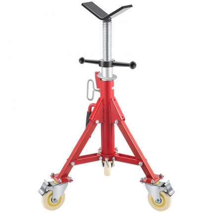 VEVOR Pijpstandaard Fold-a-Jack V-Head 23,6"-42,5" Hoogte 12" Pijp 882 lb met zwenkwielen