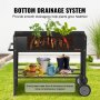 VEVOR verhoogde bloembak op wielen plantenbak bloembak tuin plantenbak terras groentebed tuinbed plantenbed zwart 108x49.5x80cm gegalvaniseerd staal ideaal voor het kweken van groenten fruit kruiden