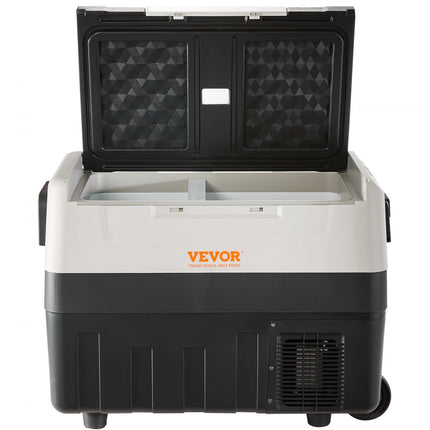 VEVOR Auto Koelkast Camping Koelkast 45 L koelbox Koelkast Boot 12/24 V verrijdbare elektrische vriezer 2 in 1 dubbele zone autokoelkastcompressor