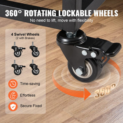 VEVOR hondenkooi 95×65×81cm hondenbox gemaakt van roestvrij gegalvaniseerde stalen buis met elektrostatische verf hondenkooi met 3 deuren en afneembare lekbak hondentransportbox transportkooi
