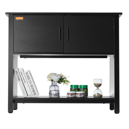 VEVOR Aquariumstandaard, 40 gal aquariumstandaard, 93 x 48 x 80 cm staal en MDF schildpadtankstandaard, 152 kg laadvermogen, reptielentankstandaard met opbergkast en ingebed elektrisch paneel, zwart