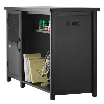 VEVOR Aquariumstandaard, 75 gallon aquariumstandaard, 52" x 20" x 32" schildpadtankstandaard gemaakt van staal en MDF, 500 lb laadvermogen, reptielentankstandaard met opbergkast en geïntegreerde voeding