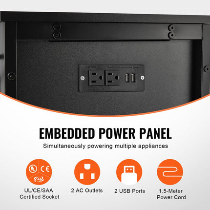 VEVOR Aquariumstandaard, 29 gallon aquariumstandaard, 730 x 420 x 762 mm staal en MDF schildpadtankstandaard, 110 kg laadvermogen, reptielentankstandaard met opbergkast en ingebouwde voeding