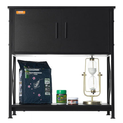 VEVOR Aquariumstandaard, 29 gallon aquariumstandaard, 730 x 420 x 762 mm staal en MDF schildpadtankstandaard, 110 kg laadvermogen, reptielentankstandaard met opbergkast en ingebouwde voeding