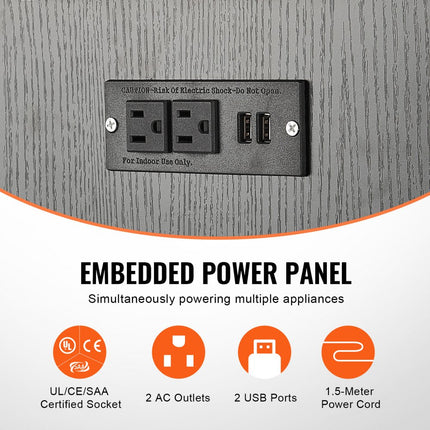 VEVOR Aquariumstandaard, 20 gallon aquariumstandaard, 65 x 42 x 81 cm staal en MDF schildpadtankstandaard, 76 kg laadvermogen, reptielentankstandaard met opbergkast en ingebouwde voeding